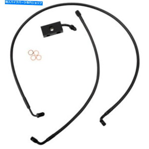 Hoses La Choppers Midnight Brake Line -18 "-20" -Softail 18+ | LA-8152B19M LA Choppers Midnight Brake Line - 18"-20" - Softail 18+ | LA-8152B19M
