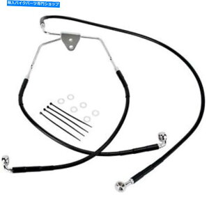Hoses �h���b�O�X�y�V����+8 �u���[�L���C�� - �t�����g - �u���b�N�r�j�[��-FLH 96-07 1741-2518 Drag Specialties +8 Brake Line - Front - Black Vinyl - FLH 96-07 1741-2518�y���s�A���i�z