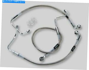 Hoses Russell R08998S +4 "94-07n[[c[O49506̕ґgtgu[LCLbg Russell R08998S +4" Braided Front Brake Line Kit For 94-07 Harley Touring 49506