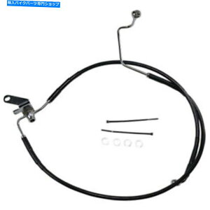 Hoses +3 "49 3/8"g̍rj[Au[LCLbgn[[\tgGC04-06 +3" 49 3/8" Extended Length Black Vinyl Rear Brake Line Kit Harley Softail 04-06