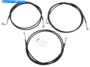 Hoses LA`bp[YXeXX`[u[LCLbgLA-8052B19B LA Choppers Stainless Steel Brake Line Kits LA-8052B19B
