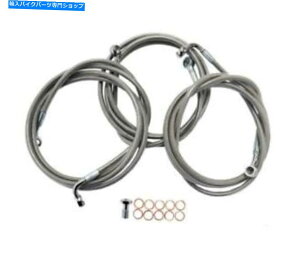 Hoses La ChoppersXeXX`[u[LCLbg-18-20inB APEnK[-LA -8052B19 LA Choppers Stainless Steel Brake Line Kit - 18-20in. Ape Hangers - LA-8052B19