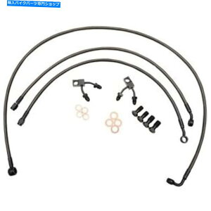 Hoses La Choppers Midnight Brake Lines -Softail ABS LA -8150B19M LA Choppers Midnight Brake Lines - Softail ABS LA-8150B19M