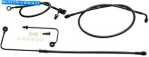Hoses LA`bp[YLA-8151B16M~bhiCgWu[LC-15-17C`B̃nK[ LA Choppers LA-8151B16M Midnight Standard Brake Lines - 15-17in. Ape Hangers