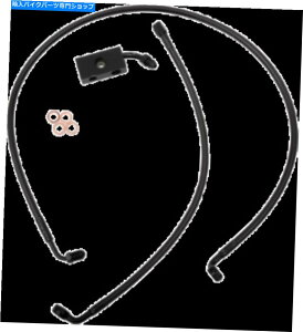 Hoses LA`bp[YLA-8152B16MXeXX`[u[LCLbg^钆 LA Choppers LA-8152B16M Stainless Steel Brake Line Kits Midnight