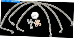 Hoses n[[FLHRu[LĈ߂96-03 96-03 for Harley FLHR Brake Lines 12" 14" Ape Hanger Bars Stainless Steel LA-800