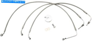 Hoses La ChoppersXeXX`[u[LCLbg~jސln[[Au\tgAC18Abv La Choppers Stainless Steel Brake Line Kit Mini Apes Harley ABS Softail 18-Up