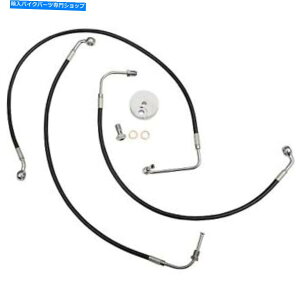 Hoses LA`bp[Y-LA -8010B19B -Black VinylR[eBOXeXX`[u[LCLbgHA LA Choppers - LA-8010B19B - Black Vinyl-Coated Stainless Steel Brake Line Kit Ha