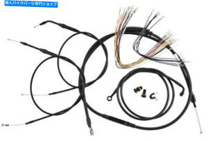 Hoses 8C`̗ސlnK[07-15 XL̂߂̃o[[uhP[u/u[LCLbgubN Burly Brand Cable/Brake Line Kits Black for 8h Ape Hangers 07-15 XL