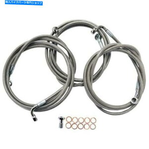 Hoses LA�`���b�p�[�Y�X�e�����X�X�`�[���u���[�L���C�� - �c�[�����OABS LA -8052B16 LA Choppers Stainless Steel Brake Lines - Touring ABS LA-8052B16�y���s�A���i�z