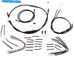Hoses 12 "apenK[n[[fxdi dynaX[p[OCĥ߂̃o[[P[u/u[LCLbg06 Burly Cable/Brake Line Kit for 12" Ape Hangers Harley FXDI Dyna Super Glide 06