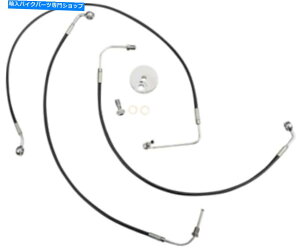 Hoses La ChoppersubNXeXu[LCLbg18-20 APES HARLEYABS\tgAC18Abv La Choppers Black Stainless Brake Line Kit 18-20 Apes Harley ABS Softail 18-Up