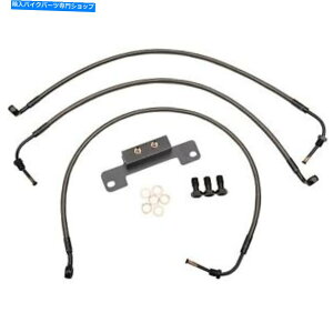 Hoses LA`bp[Y-LA -8011B16M-~bhiCgґgu[LCn[[_rbh\[hKI LA Choppers - LA-8011B16M - Midnight Braided Brake Lines Harley-Davidson Road Ki