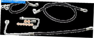 Hoses 15-17n[[\tgACXFLSu[LC12 "14"nK[nho[ubN 15-17 for Harley Softail Slim FLS Brake Line 12" 14" Ape Hanger Handlebars Black
