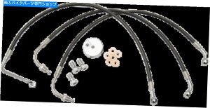 Hoses La Choppers�u���b�N�u���[�L���C���o�[�X���b�v�L�b�gLA-8005B13B MADEIN IN USA LA Choppers Black Brake Line Bar Swap Kit LA-8005B13B Made in USA�y���s�A���i�z