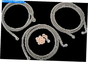 Hoses LA`bp[YXeXX`[u[LCLbgXeX|LA-8052B19 LA Choppers Stainless Steel Brake Line Kits Stainless Steel LA-8052B19