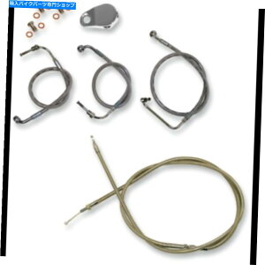 Hoses LA�`���b�p�[�YLA-8011KT-16�P�[�u��/�u���[�L���C���L�b�g15-17�C���`�ސl���n���K�[�X�e�����X LA Choppers LA-8011KT-16 Cable/Brake Line Kit 15-17in Ape Hangers Stainless�y���s�A���i�z