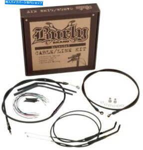 Hoses 12 "ސlnK[B30-1006n[[frbh\̃o[[P[u/u[LCLbg Burly Cable/Brake Line Kit for 12" Ape Hangers #B30-1006 Harley Davidson