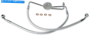 Hoses 08-17n[[t@bg{uFXDF}Oiu[LCX^[ON}CgIItg37013 08-17 for Harley Fat Bob FXDF MAGNUM Brake Line Sterling Chromite II Front 37013