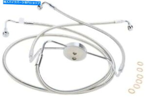 Hoses マグナム磨き洗浄ステンレスデザイナーABS下部ブレーキラインキット#57010 Magnum Polished Stainless Designer ABS Lower Brake Line Kit #57010