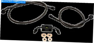 Hoses La Choppers~bhiCgXeXX`[u[LCLbgLA-8231B13MAJōꂽ LA Choppers Midnight Stainless Steel Brake Line Kit LA-8231B13M Made in USA