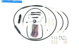 Hoses 15 "vcCɂn[[frbh\[^[TCNp̃nho[P[uƃu[LCLbg 15" Handlebar Cable and Brake Line Kit for Harley Davidson motorcycles by V-Twin