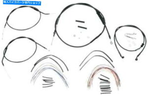 Hoses 12 "ސlnK[B30-1007n[[frbh\̃o[[P[u/u[LCLbg Burly Cable/Brake Line Kit for 12" Ape Hangers #B30-1007 Harley Davidson