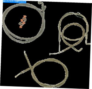 Hoses LA`bp[Y-LA -8005KT -00-P[u/u[LCLbgAXgbN - XeX| LA Choppers - LA-8005KT-00 - Cable/Brake Line Kit, Stock - Stainless Steel