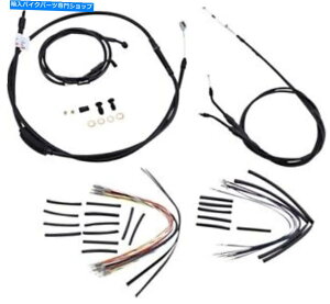 Hoses 16 "apenK[n[[fxdi dynaX[p[OCĥ߂̃o[[P[u/u[LCLbg06 Burly Cable/Brake Line Kit for 16" Ape Hangers Harley FXDI Dyna Super Glide 06