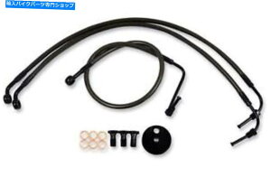 Hoses LA`bp[YLA-8052B19M~bhiCgґgu[LC-18in.-20inB̃nK[ LA Choppers LA-8052B19M Midnight Braided Brake Lines - 18in.-20in. Ape Hangers