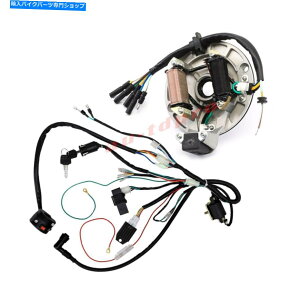 Magnetos LbNX^[gGWC[n[lXCDIRCtCDIRCĂ܂}OlgoCN Kick Start Engine Wiring Harness CDI Coil w/ Light Wire Stator Magneto Dirtbike
