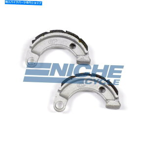 Brake Shoes �z���_NX 50 M Express SR 81-82�̃t�����g�O���[�u�u���[�L�V���[�Y Front Grooved Brake Shoes For Honda NX 50 M Express SR 81-82�y���s�A���i�z