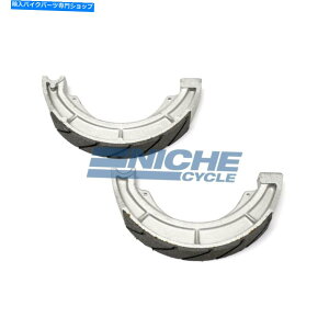 Brake Shoes �X�Y�LT500 68-75�p�̃��A�O���[�u�u���[�L�V���[�Y Rear Grooved Brake Shoes For Suzuki T500 68-75�y���s�A���i�z