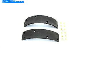Brake Shoes v�c�C���ɂ��n�[���[�f�r�b�h�\���̃��x�b�g�t���t�����g�u���[�L�V���[�Y���C�j���O Front Brake Shoe Linings with Rivets for Harley Davidson by V-Twin�y���s�A���i�z