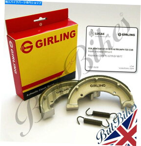 Brake Shoes {̏̎q̃u[LV[YBSAo^D7 D10 D14tgƃA90-5719 37-0977 GENUINE GIRLING BRAKE SHOES BSA BANTAM D7 D10 D14 FRONT AND REAR 90-5719 37-0977