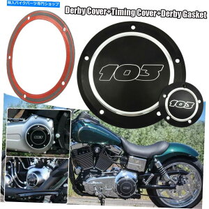 Engine Covers �u���b�N�_�[�r�[�J�o�[�^�C�~���O�^�C�}�[�J�o�[�n�[���[�\�t�g�A�C���X�^���_�[�hFXST�p�K�X�P�b�g Black Derby Cover Timing Timer Cover w/Gasket For Harley Softail Standard FXST�y���s�A���i�z