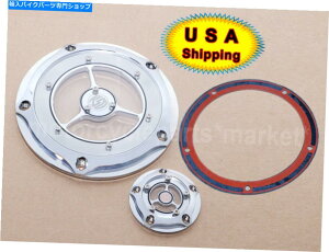 Engine Covers CNCJbgN[NeB_[r[^C~O^C}[Jo[n[[uCNAEg_CiOCh CNC Cut Chrome Clarity Derby&Timing Timer Covers For Harley Breakout Dyna Glide