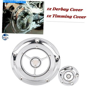 Engine Covers �n�[���[���[�h�L���O�G���N�g���O���C�h�\�t�g�A�C���N�����ɓK�����_�[�r�[�^�C�~���O�^�C�}�[�J�o�[ Derby Timing Timer Cover Fit for Harley Road King Electra Glide Softail Chrome�y���s�A���i