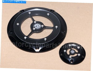 Engine Covers ubNA~jERSD 5z[_[r[^C~O^C}[Jo[n[[cA[\tgAC̃Jo[ Black Aluminum RSD 5 Hole Derby Timing Timer Cover For Harley Touring Softail