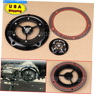 Engine Covers 5�z�[��RSD�N���A�_�[�r�[�^�C�}�[�^�C�~���O�J�o�[�n�[���[���[�h�L���O�\�t�g�A�C�����[�^�[ 5 Hole RSD Clear Derby Timer Timing Cover for Harley Road King Softail Motor�y���s�A���i�z