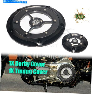Engine Covers ���[�^�[RSD�N�����e�B�_�[�r�[�^�C�~���O�^�C�}�[�J�o�[�n�[���[�w���e�[�W�\�t�g�A�C�����[�h�L���O�̃J�o�[ Motor RSD Clarity Derby Timing Timer Cover For Harley Heritage Softail Road King�y��