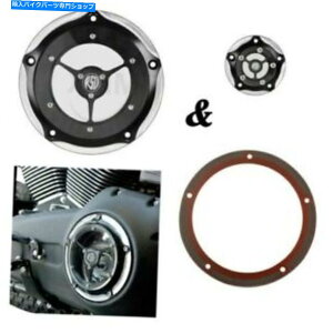 Engine Covers RSD�N���A�_�[�r�[�^�C�~���O�^�C�}�[�J�o�[�n�[���[�c�A�[�_�C�i�\�t�g�A�C���g�D�C���J��99-14 RSD Clear Derby Timing Timer Cover For Harley Touring Dyna Softail TwinCam 99-14�y���s�A���i�z