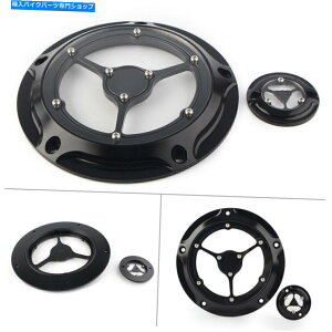 Engine Covers �n�[���[�c�[�����O�̃N�����e�B�_�[�r�[���^�C�}�[�^�C�~���O�J�o�[�u���b�N�N���A For Harley Touring Clarity Derby & Timer Timing Covers Black Clear�y���s�A���i�z