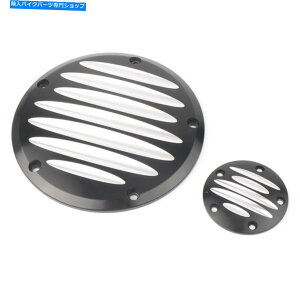 Engine Covers 2x 5z[GWNb`P[X^C~OJo[n[[cCJubNA~jẼJo[ 2x 5 Hole Engine Clutch Case Timing Covers For Harley Twin Cam Black Aluminum