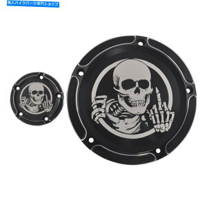 Engine Covers �n�[���[�_�C�i�G���N�g�����[�h�O���C�h�\�t�g�A�C���̃u���b�N�X�J���_�[�r�[�^�C�~���O�^�C�}�[�J�o�[ Black Skull Derby Timing Timer Cover For Harley Dyna Electra Road Glide Softail�y���s�A��