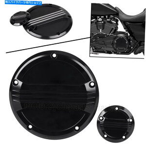 Engine Covers �n�[���[�G���N�g���X�g���[�g�O���C�h�\�t�g�A�C���t�@�b�g�{�[�C�̃u���b�N�_�[�r�[�^�C�~���O�^�C�}�[�J�o�[ Black Derby Timing Timer Cover For Harley Electra Street Glide Softail Fatboy�y��