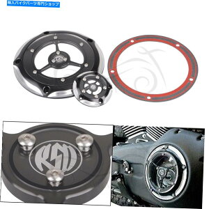 Engine Covers Black 5 Hole RSD Clarity DerbyTiming^C}[Jo[HarleySoftail FLHT FXD̃Jo[ Black 5 Hole RSD Clarity Derby & Timing Timer Cover For Harley Softail FLHT FXD