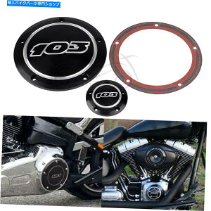 Engine Covers �u���b�N103�_�[�r�[�J�o�[�^�C�~���O�^�C�}�[�J�o�[+�n�[���[�_�C�i�\�t�g�A�C���t�@�b�g�{�[�C�p�K�X�P�b�g Black 103 Derby Cover Timing Timer Cover+Gasket For Harley Dyna Softail Fatboy�y���s�A