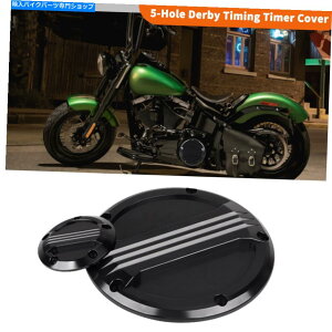 Engine Covers �n�[���[���[�h�G���N�g���O���C�h�t�@�b�g�{�[�C�i�C�g�g���C����5�z�[���_�[�r�[�^�C�~���O�^�C�}�[�J�o�[ 5-Hole Derby Timing Timer Cover For Harley Road Electra Glide Fatboy Night Train�y���s