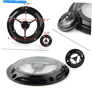 Engine Covers n[[c[Ô߂ɃNeB_[r[^C}[^C~OJo[NA For Harley Touring Clarity Derby & Timer Timing Covers Decoration Black Clear
